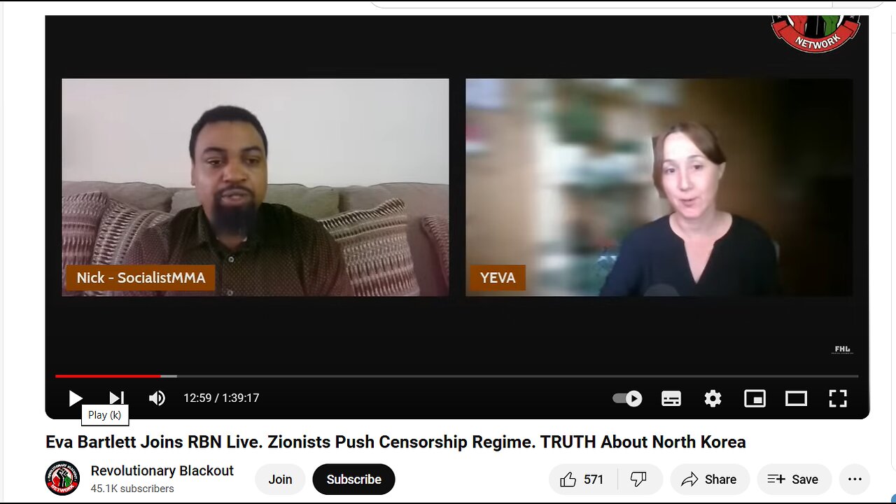 "Eva Bartlett Joins RBN Live. Zionists Push Censorship Regime. TRUTH About North Korea"