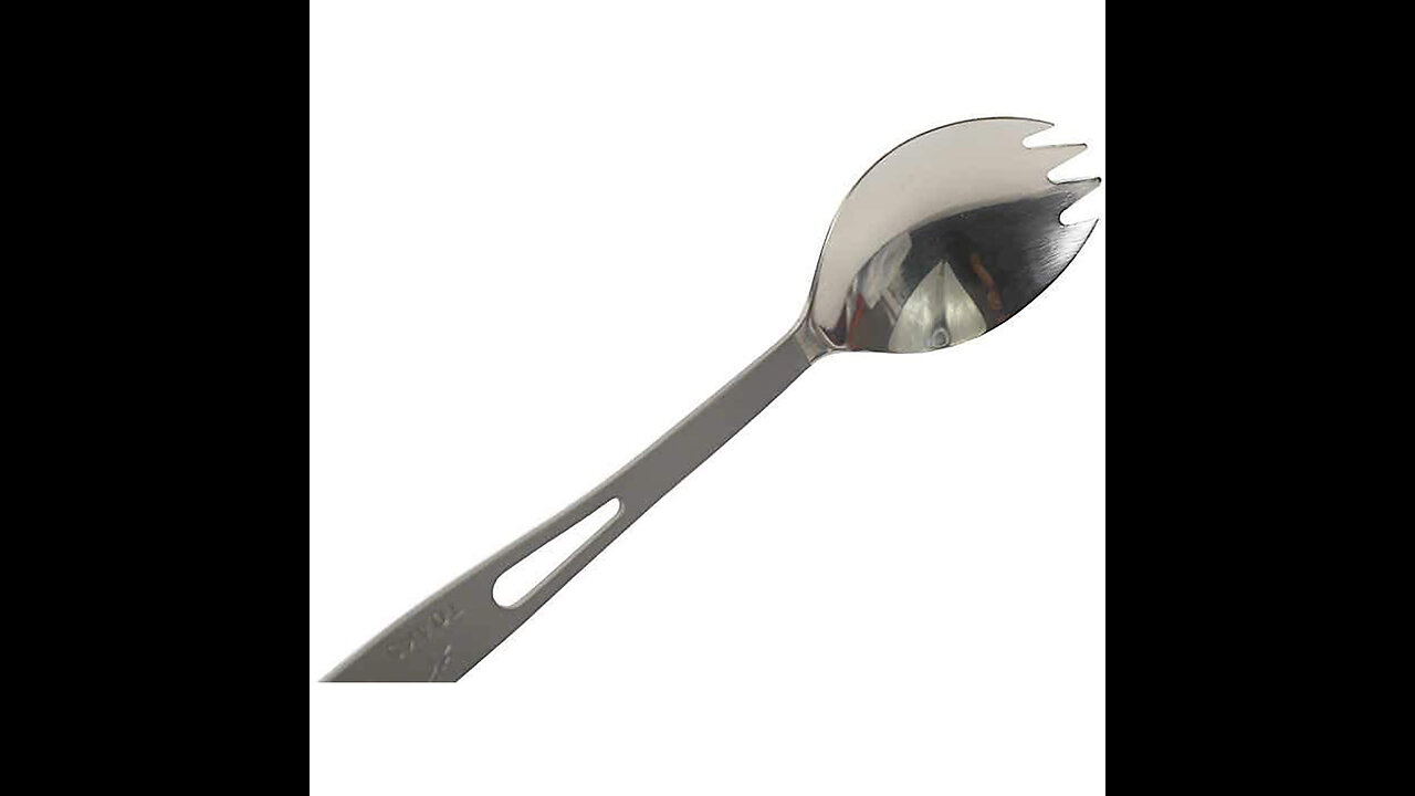 TOAKS Titanium Long Handle Spork with Polished Bowl