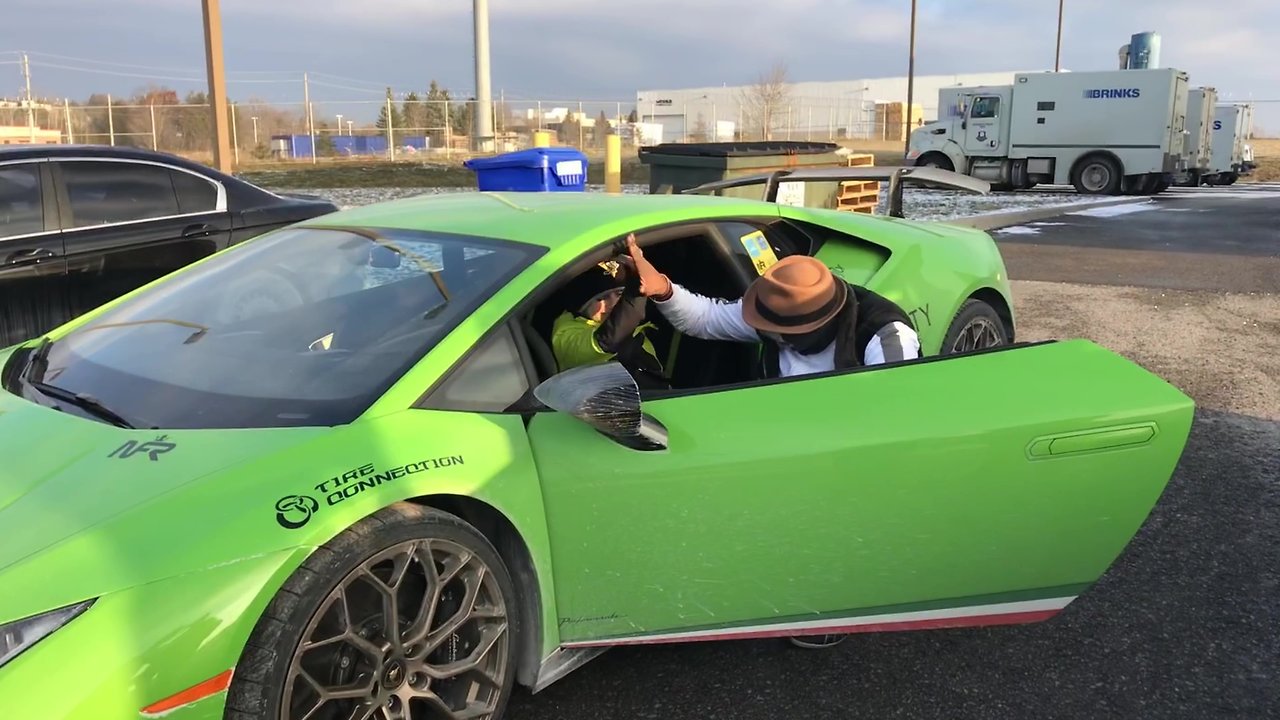 Philanthropist interrupts media interview for 8-year-old Lamborghini fan