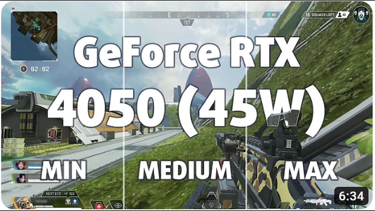 🎮 NVIDIA GeForce RTX 4050 [Laptop, 45W] - Apex Legends gameplay benchmarks (1080p)