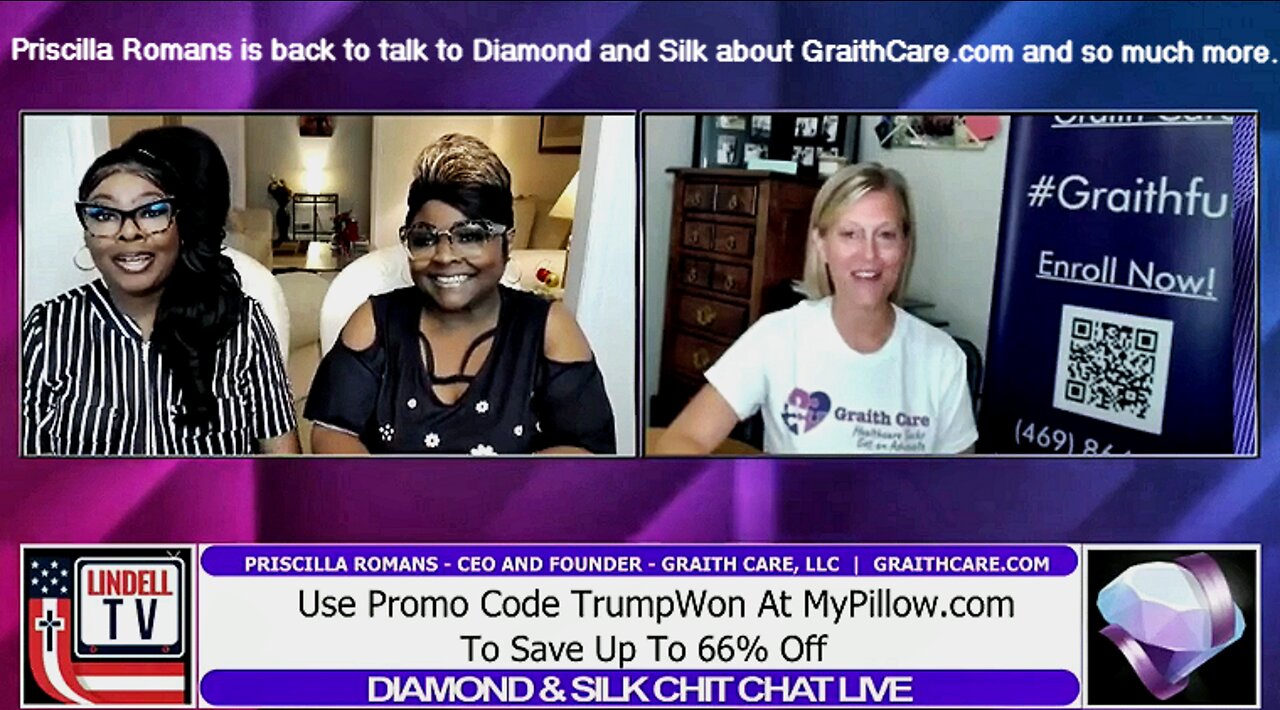 Priscilla Romans is back to talk to Diamond and Silk about GraithCare.com and so much more.