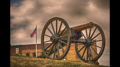 Ste.Genevieve Missouri Civil War reenactment cannon shot