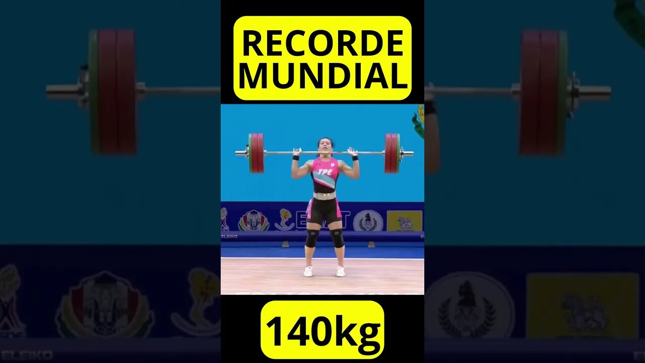 RECORDE MUNDIAL de 140kg no Arremesso de Hsing-Chun Kuo (59kg) #Shorts