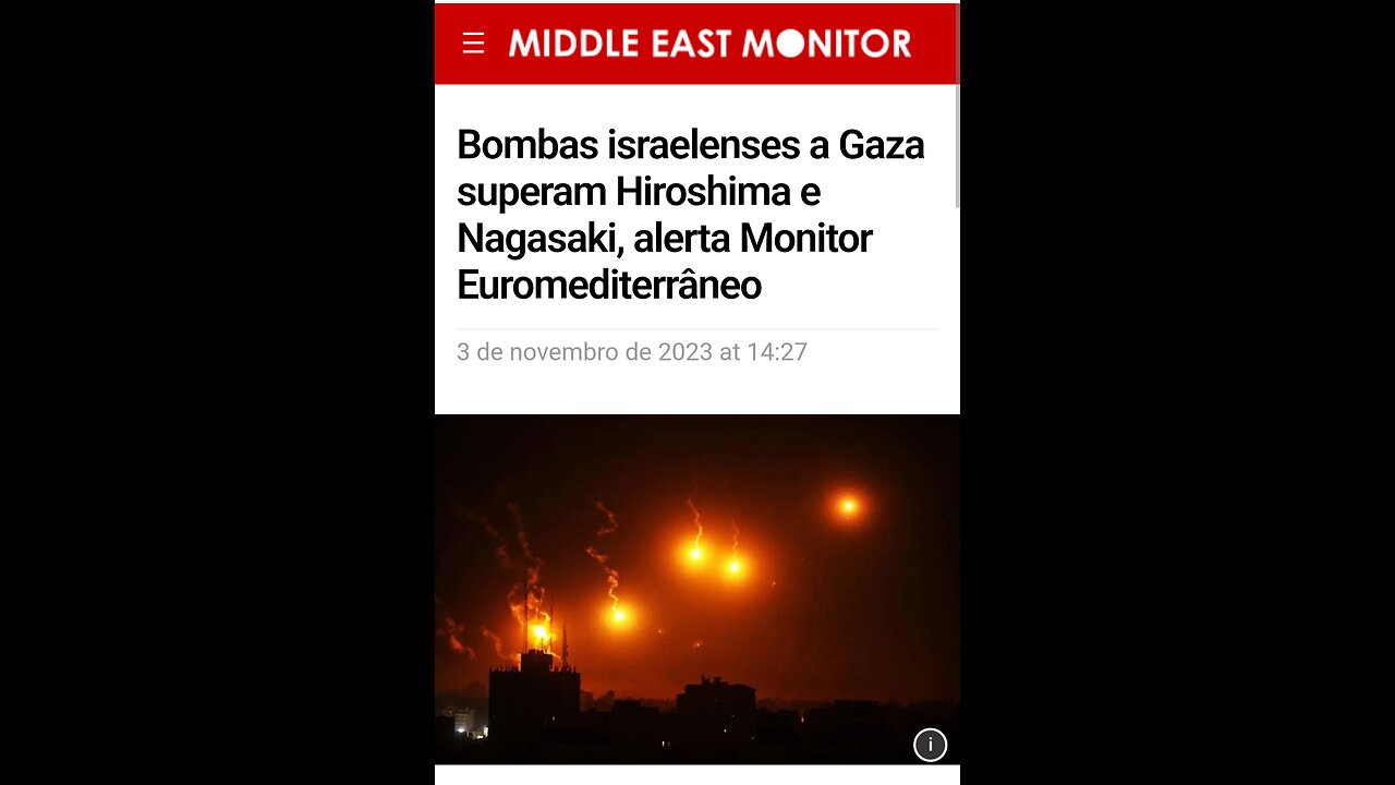 Bombardeio a "zona segura" em Gaza