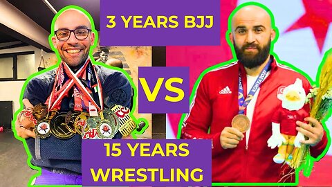 3 Years of BJJ VS 15 Years of Wrestling (Purple Belt VS European Champion)