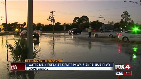 Water main break in Cape Coral