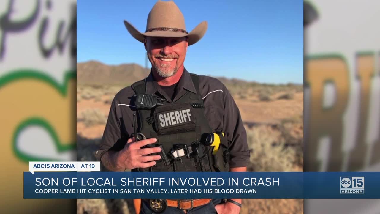 Son of Pinal County Sheriff involved in serious crash, blood drawn after cyclist is hospitalized