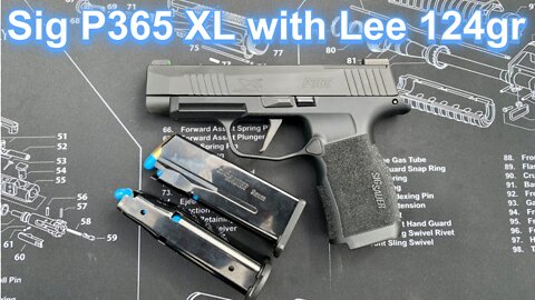 Sig Sauer P365 XL shooting Lee 124gr Bullets