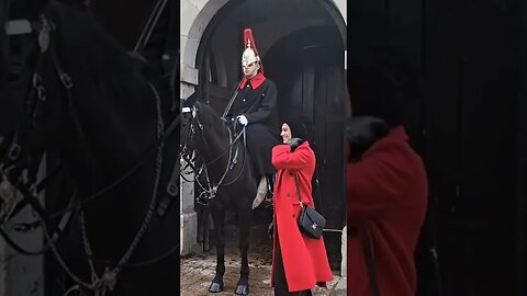 All smiles then the guard yanks the Rein away #thekingsguard