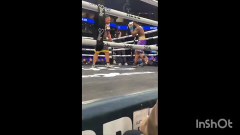 Greg Hardy Knocks down Hasim Rahman Jr Twice #shorts #boxing