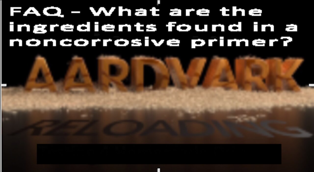 FAQ - What are the ingredients inside a noncorrosive primer?