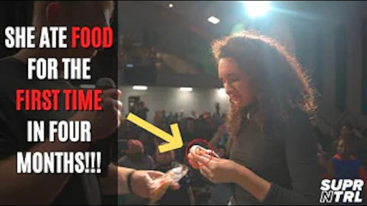 WOMAN EATS SOLID FOOD AGAIN FOR THE FIRST TIME IN FOUR MONTHS!!!
