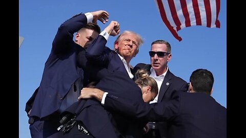 President Donald J Trump Shot in His Ear at Butler PA Rally - another camera