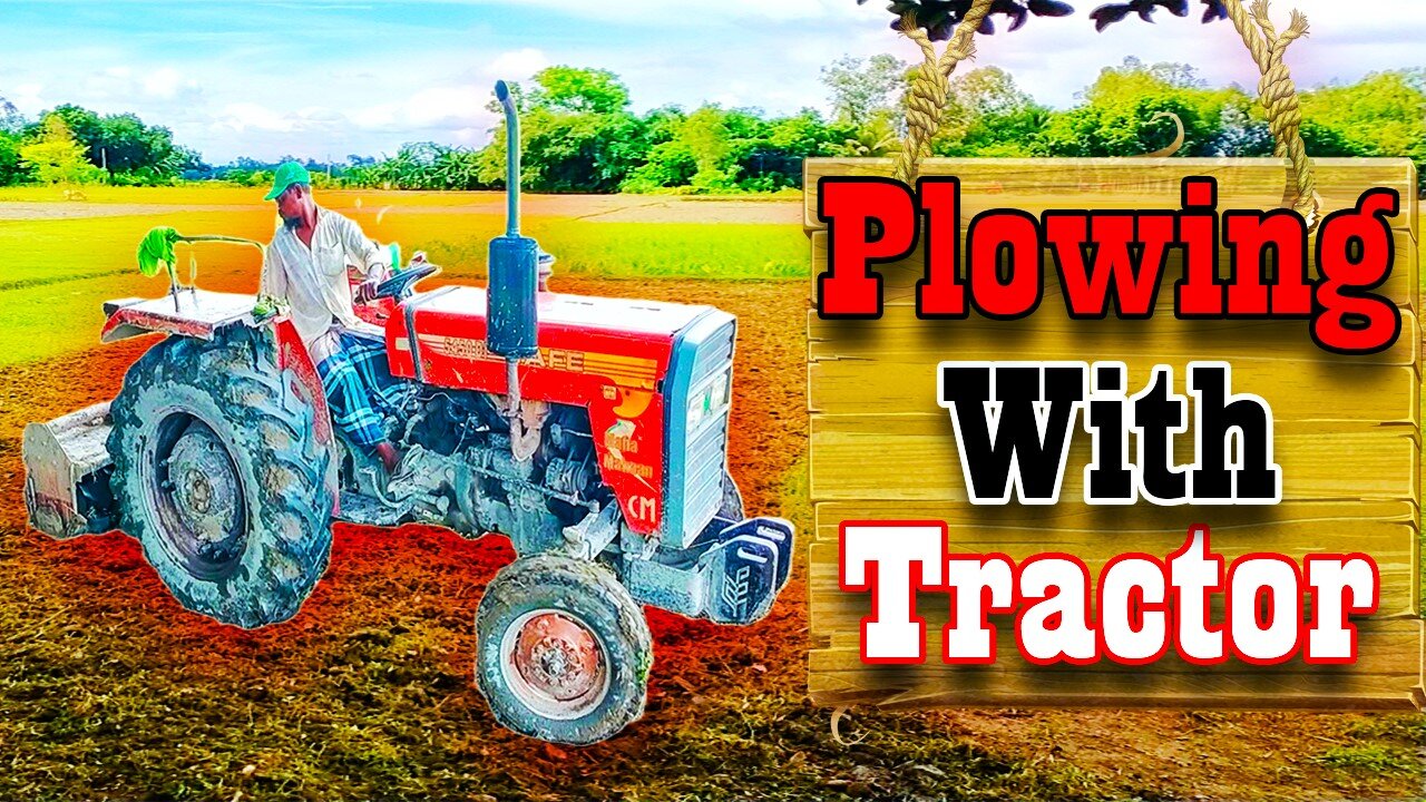 Plowing With a Tractor | Plowing Field With Small Tractor Video by Notun Luxury