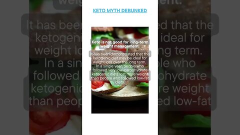 Busted Keto Myth of the Day - Keto is not good for long-term weight management.