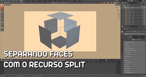 BLENDER 3D - SEPARANDOS FACES COM O RECURSO SPLIT