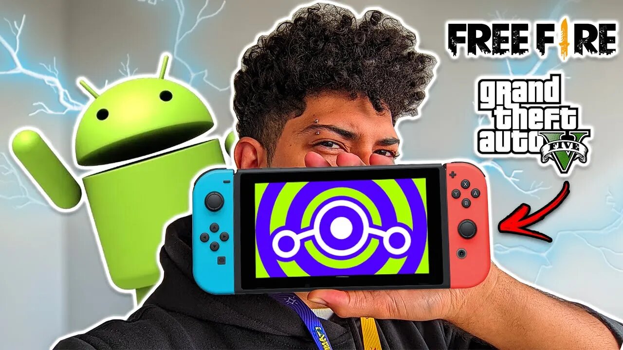 INSTALEI ANDROID NO MEU SWITCH E RODEI FREE FIRE E GTA 5 | Android 11 para Switch V2 e OLED!