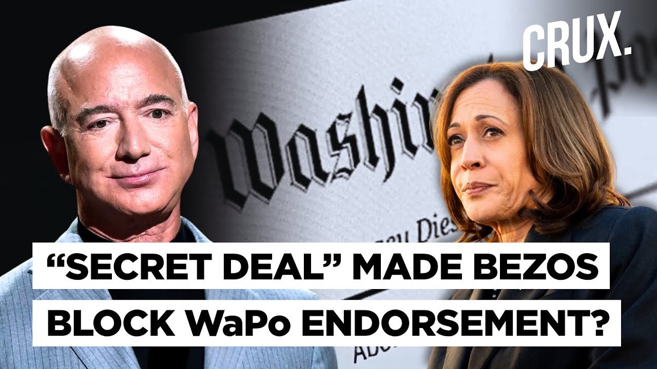 Jeff Bezos Defends Blocking Kamala Harris Endorsement As Subscribers Dump Washington Post