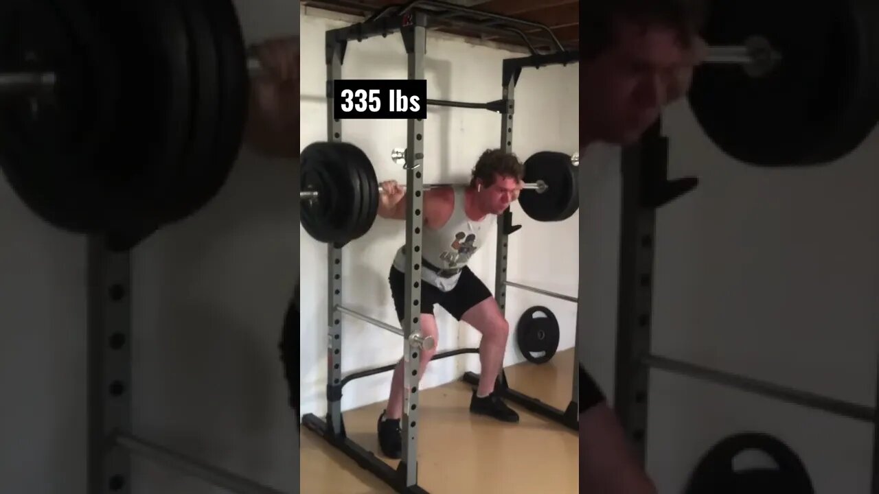 335 lbs pause squat pr #shorts