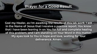 Prayer for a Good Result (Prayer for Medical Tests)