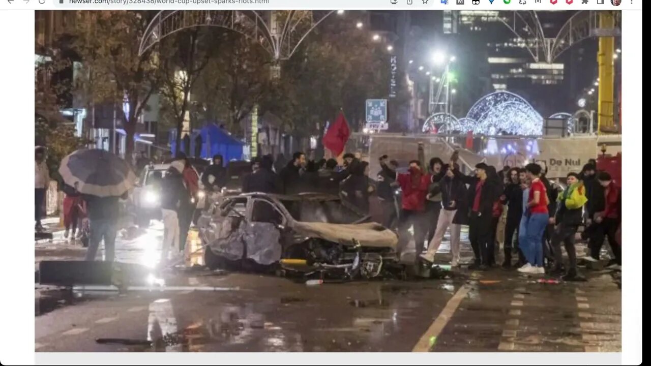 🟨 比利時在世界盃輸了，然後布魯塞爾就有暴動