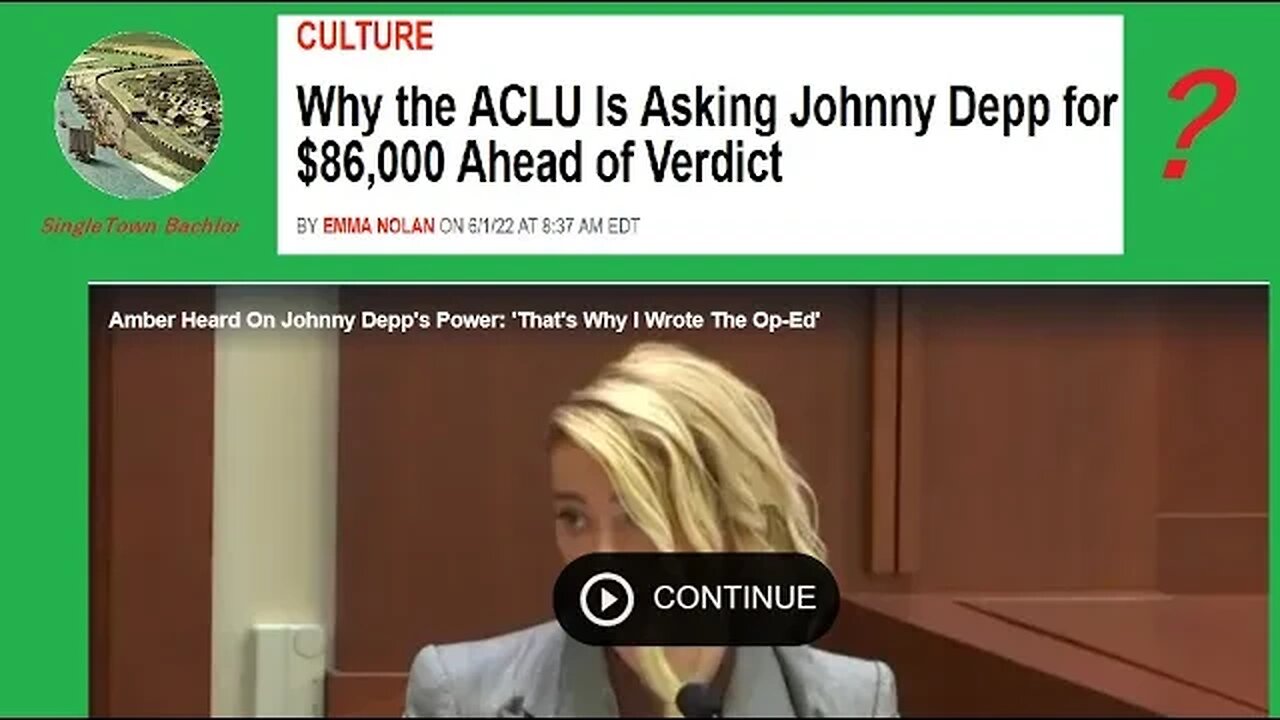 Are the ACLU sniffing something ? "Why the ACLU Is Asking Johnny Depp for $86,000 Ahead of Verdict"