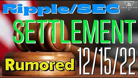 Ripple Settlement TOMORROW!? 🚨⚖️