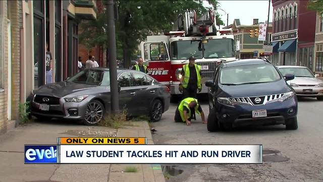 Cleveland law student tackles suspected hit-and-run driver