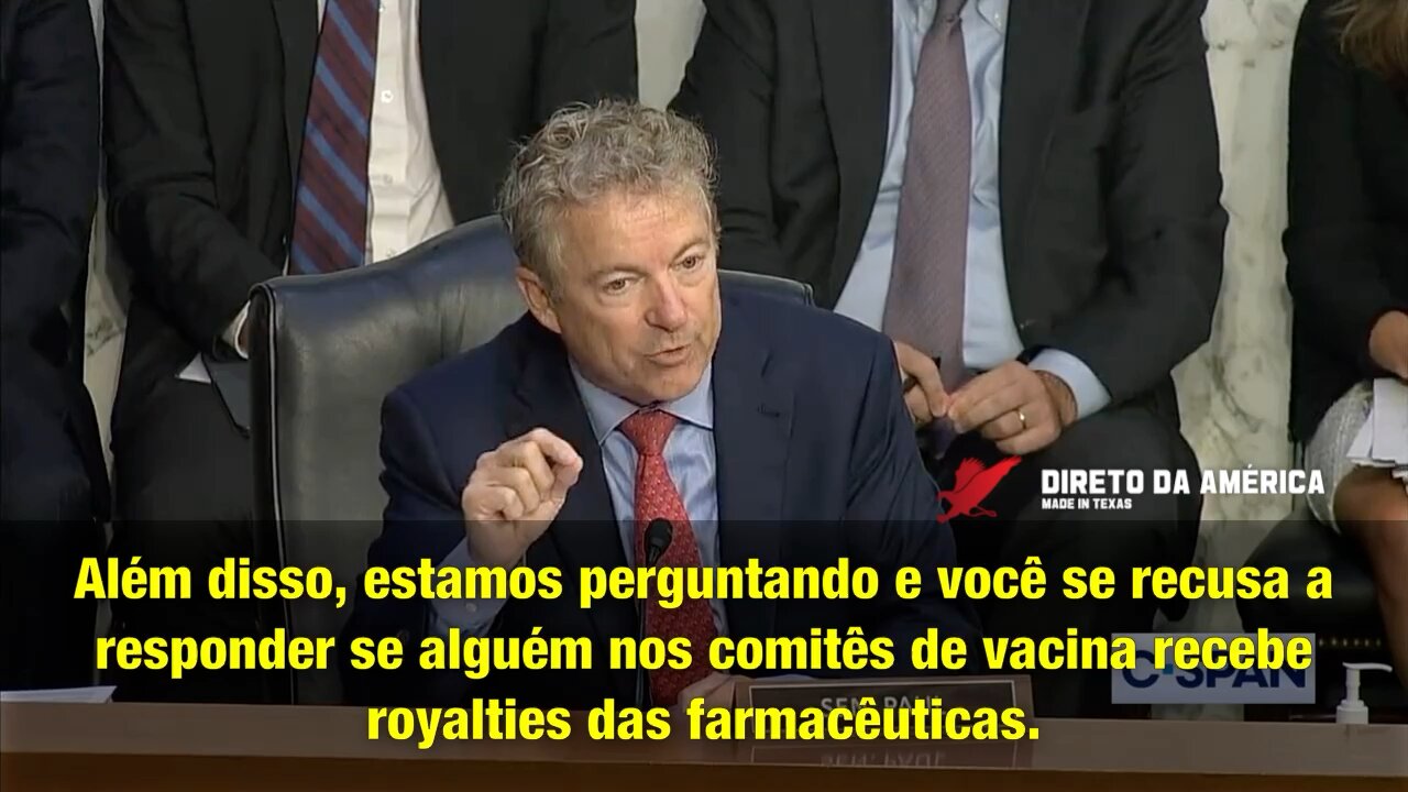 Sen. Paul para Fauci: Vamos descobrir quem recebe royalties de farmacĂȘuticas