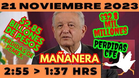 💩🐣👶 AMLITO | Mañanera *Martes 21 de noviembre 2023* | El gansito veloz 2:55 a 1:37.