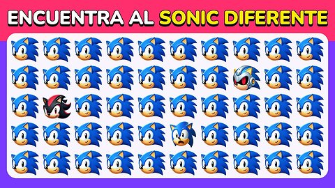 Encuentra el Emoji Diferente - Edición de Sonic the Hedgehog🦔🔵 30 Niveles Épicos