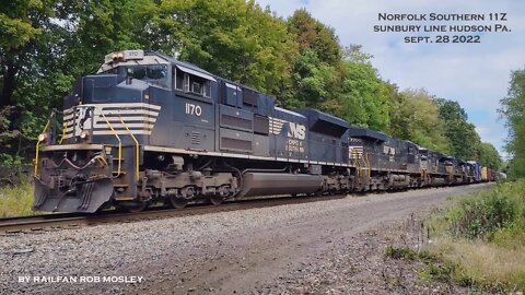 Norfolk Southern Z Trains at NEW Location in Hudson Pa. (Sunbury Line) Sept. 28 & 29 2022 #Trains