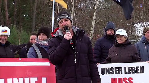 Lubmin - LNG - Demo - Christian mit einer weiteren Wortmeldung 14.01.2023