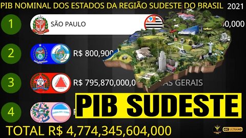 Estados Mais Ricos da Região Sudeste do Brasil | PIB Nominal