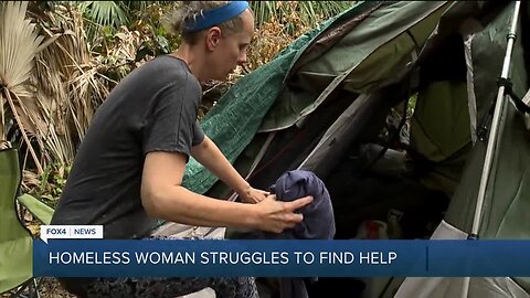 Homeless woman struggles to find help