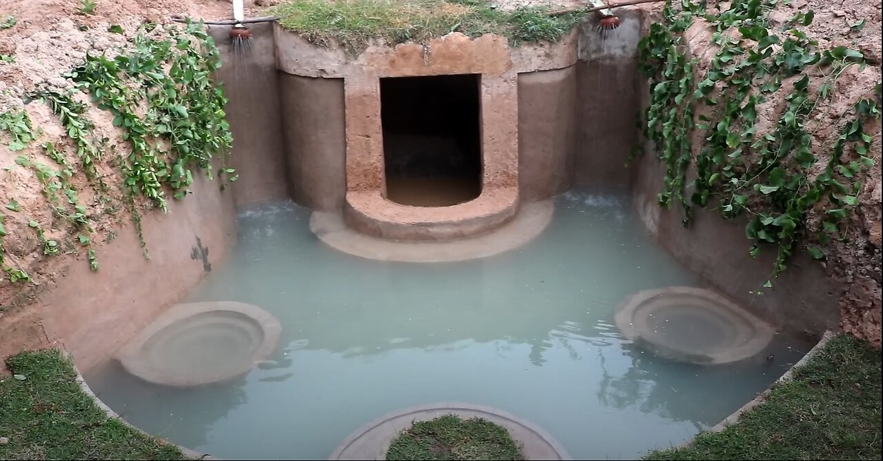 Unbelievable! Build Most Amazing Underground Deep Pool With Secret Underground House... by hand