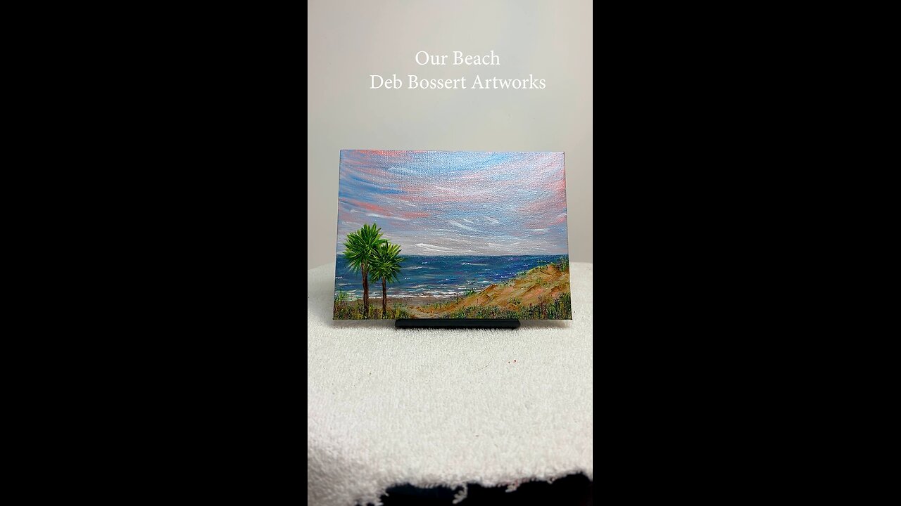 Our Beach Seaside Acrylic Painting