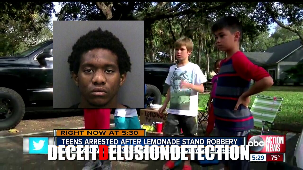 9-year-old white child robbed at lemonade stand by black suspect