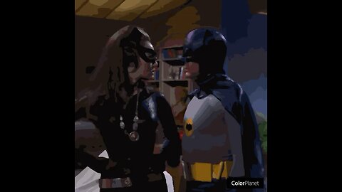 Batman and Catwoman in the 1960s show Batman