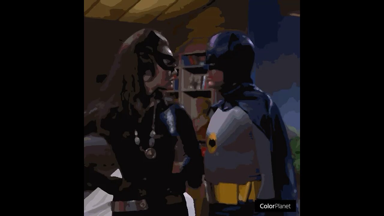 Batman and Catwoman in the 1960s show Batman