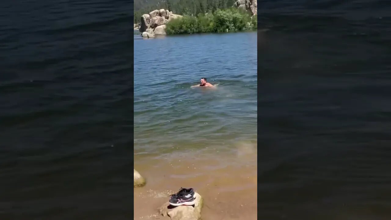 Diving into Big Bear Lake #bigbearlake #california #lake