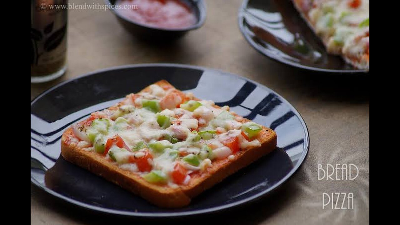 10 minute Pizza | 2 slices of bread