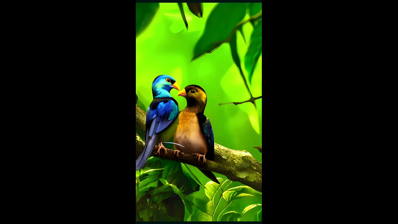 Beautiful, adaptable birds kissing; this video went viral.