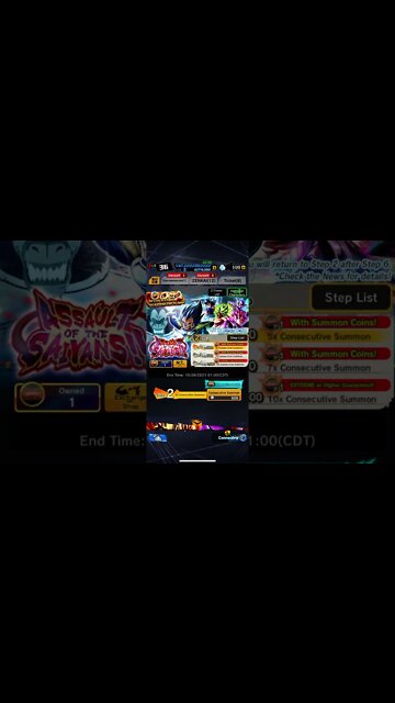 Dragon Ball Legends - Another ASSAULT OF THE SAIYANS!! Consecutive Summon (I Got Super Saiyan Goten)