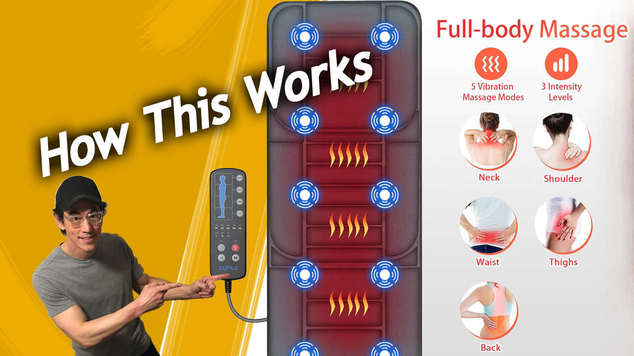 CUPILO 10 Motor Massager Heat Mat, How It Works!, Product Links