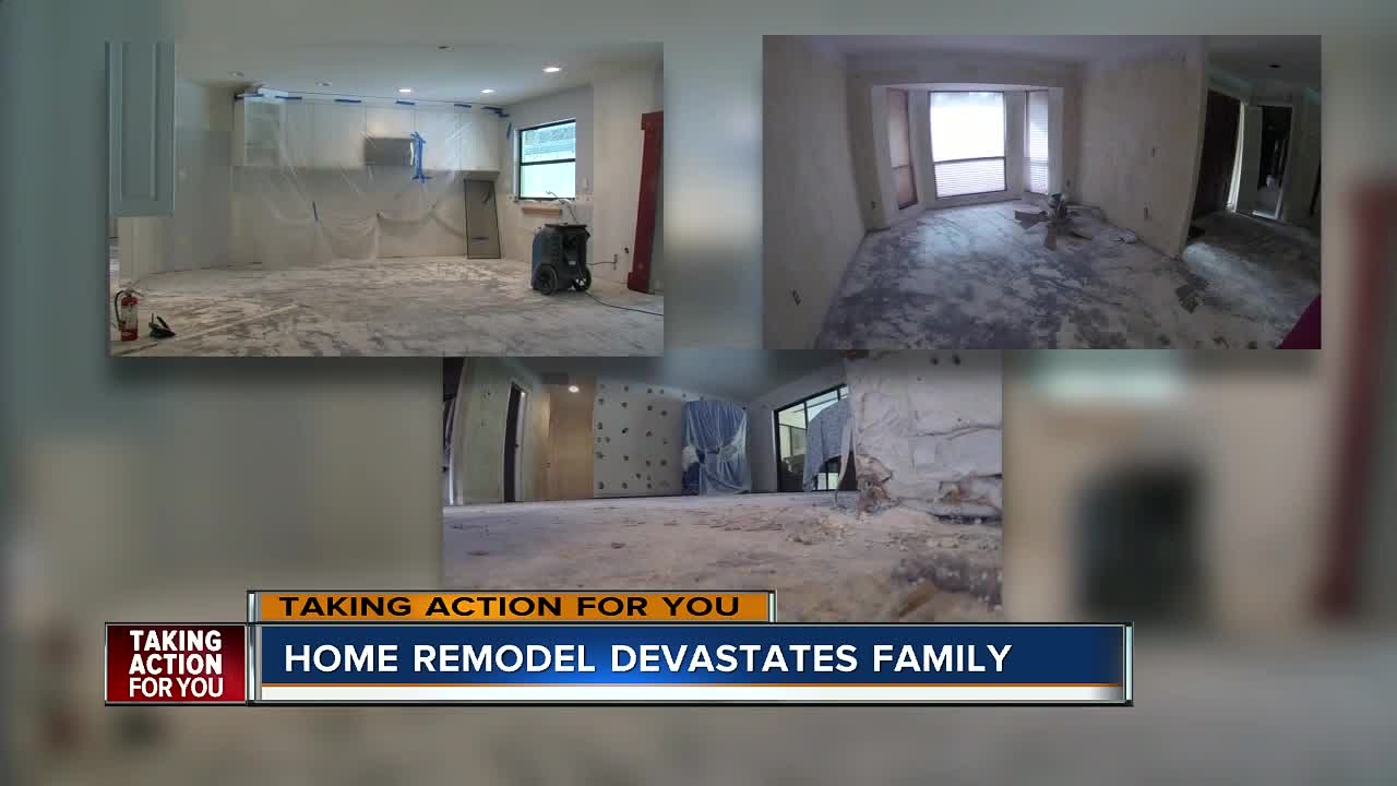 Tampa family wound up with no place to live after hiring a national name to remodel their home