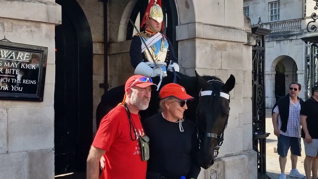 Bite I mean smile #horseguardsparade