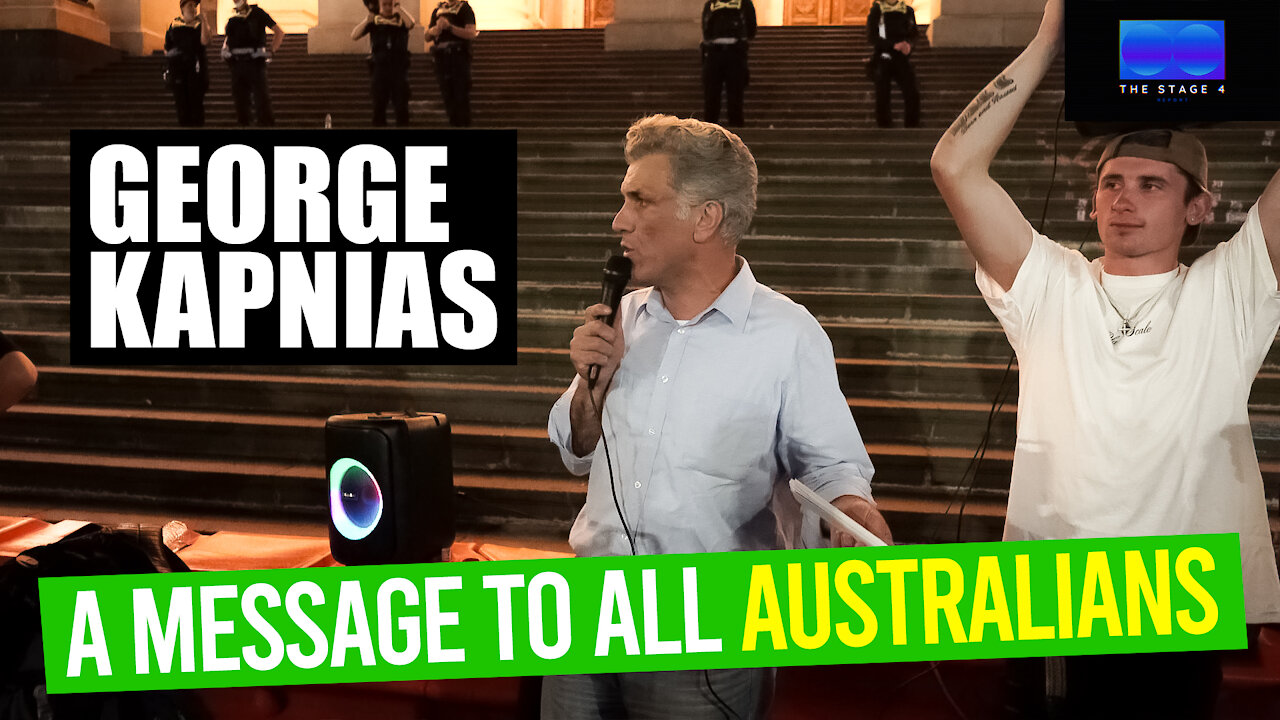 George Kapnias - Speech on Steps of Victorian Parliament House