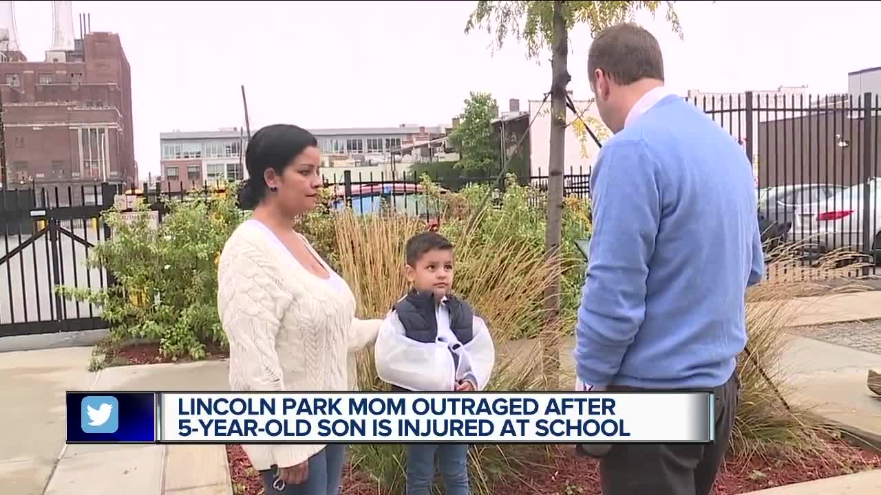 Mother outraged after 5-year-old breaks both arms at metro Detroit elementary school