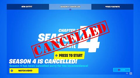 FORTNITE SEASON 4 is CANCELLED! (NEW)